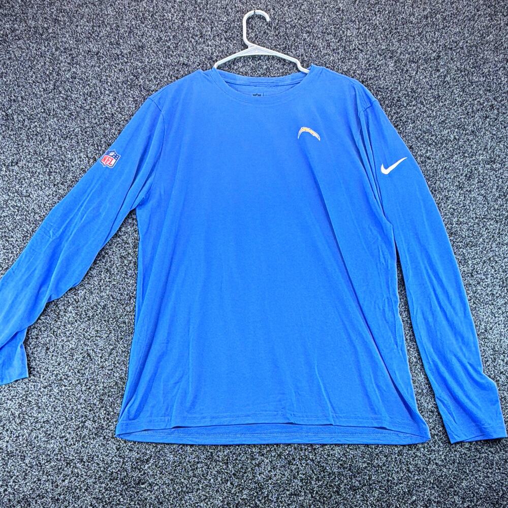 Nike Los Angeles Chargers NFL Dri-FIT Long Sleeve Shirt Blue Men's L team issued